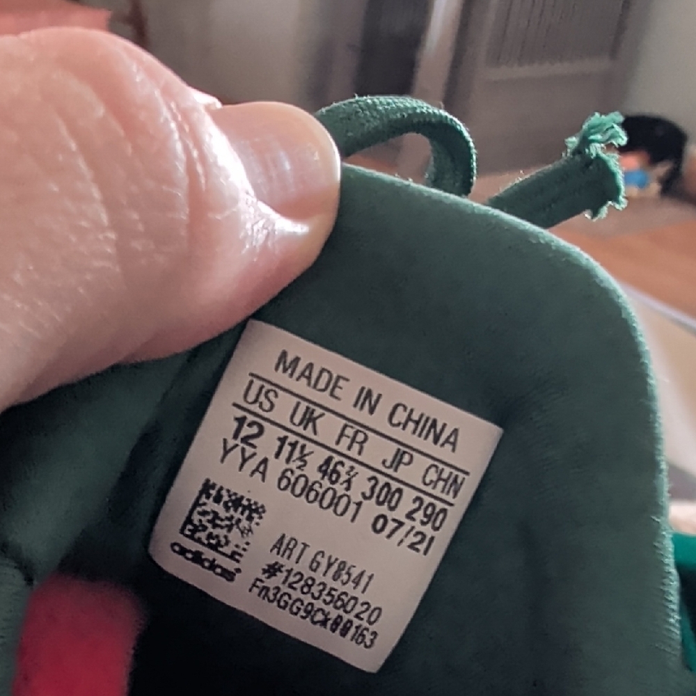 Adidas Men's Dark Green Ultra Boost Sneakers - Picture 3 of 3